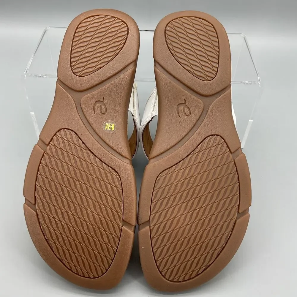 NEW Easy Spirit Women’s Monte Slingback Thong Sandals White Size 8.5M